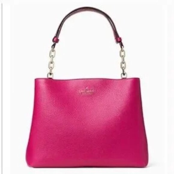 Kate Spade Aubrey Chain Magenta Leather Shoulder Bag - Picture 1 of 14